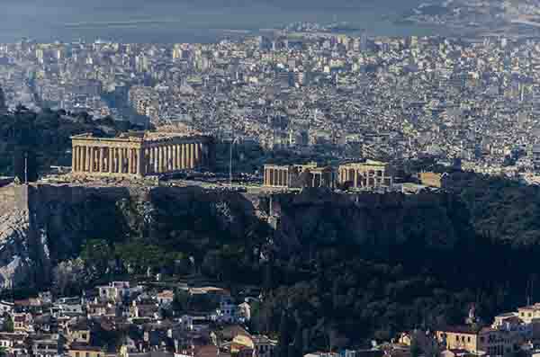 12 - Grecia - Atenas - La Acropolis - panoramica desde la colina de Lykavittos